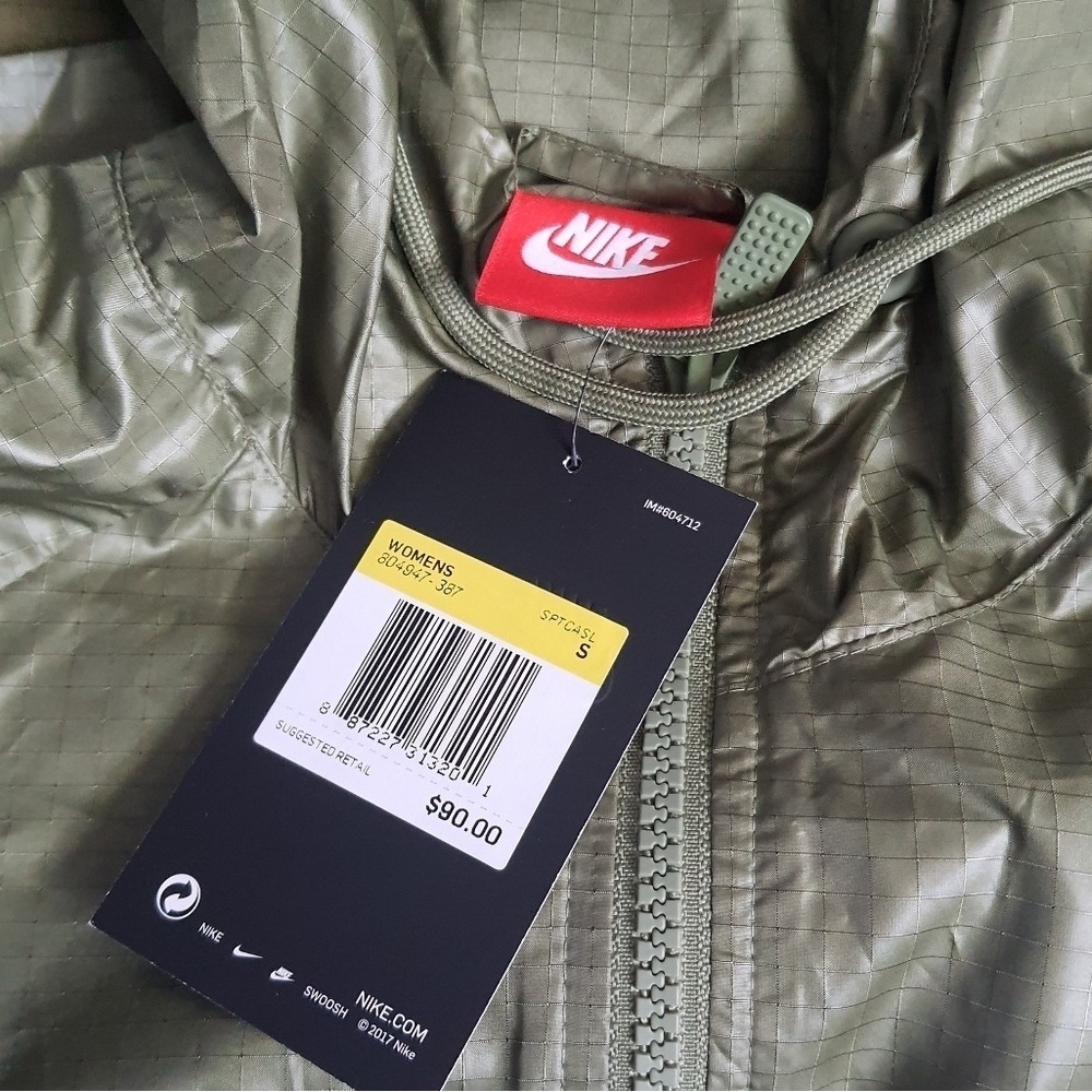 Nike Windrunner Jacket Zip up Windbreaker Womens S Green - Picture 6 of 6